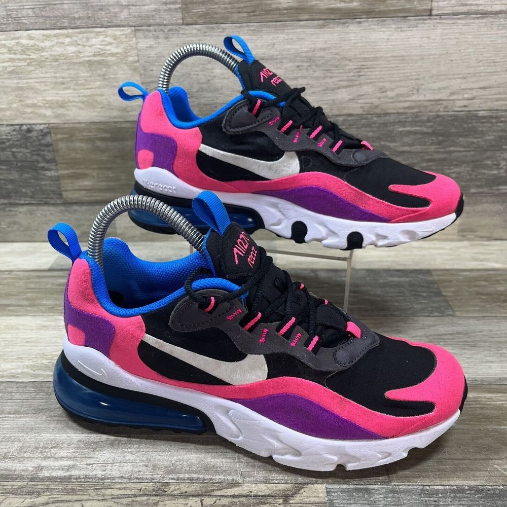 Nike Air Max 270 React GS Size Youth 4.5Y Women's 6 Black White Pink BQ0101-001